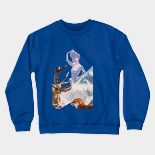 robots and animals in nature Crewneck Sweatshirt